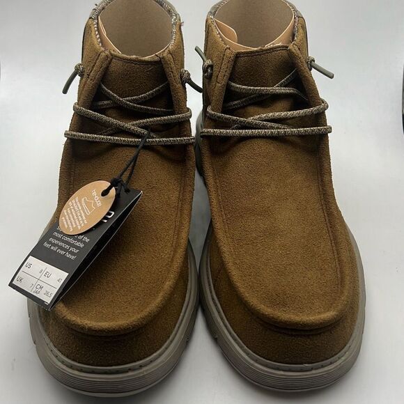HEY DUDE Boris Eco Casual Shoe Comfort Boots - Tobacco - Men's Size 8- NWB‎ - Picture 2 of 11